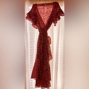 Absolutely gorgeous Max Studio red flowy dress. Size medium wrap around.